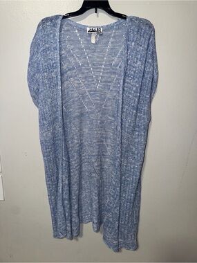 Light Blue Open Knit Cardigan